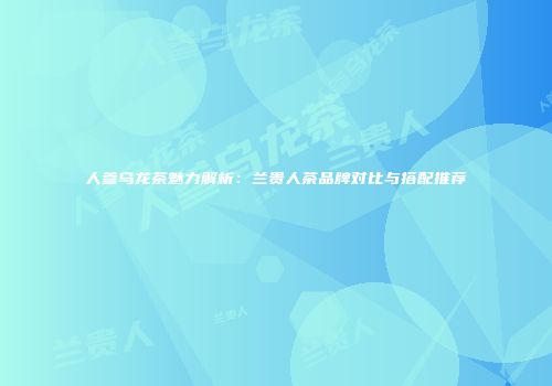人参乌龙茶魅力解析：兰贵人茶品牌对比与搭配推荐