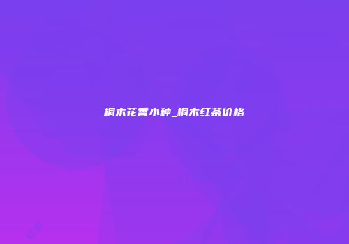桐木花香小种_桐木红茶价格