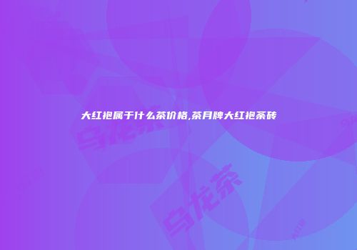大红袍属于什么茶价格,茶月牌大红袍荼砖