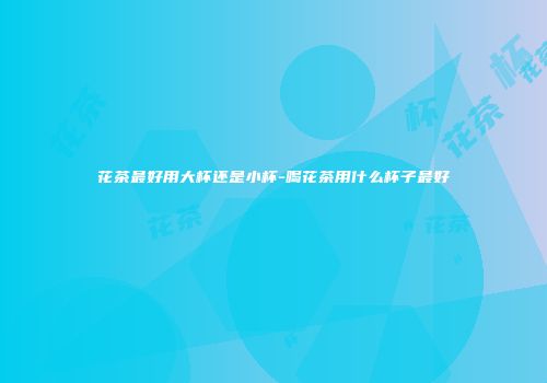 花茶最好用大杯还是小杯-喝花茶用什么杯子最好