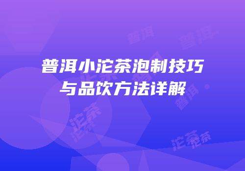 普洱小沱茶泡制技巧与品饮方法详解