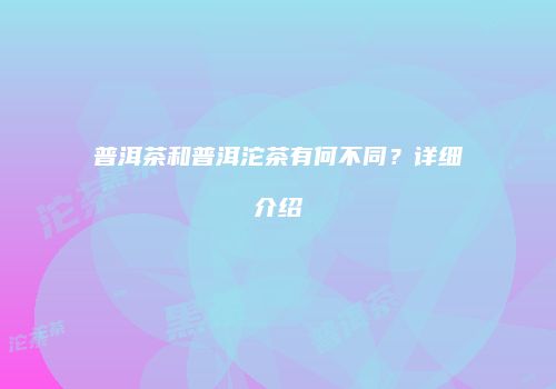 普洱茶和普洱沱茶有何不同？详细介绍