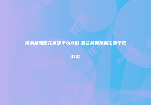 茉莉茶和菊花茶哪个功效好,菊花茶和茉莉花哪个更好喝