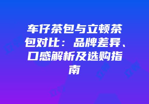 车仔茶包与立顿茶包对比：品牌差异、口感解析及选购指南