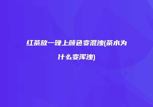 红茶放一晚上颜色变混浊(茶水为什么变浑浊)