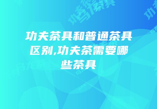 功夫茶具和普通茶具区别,功夫茶需要哪些茶具
