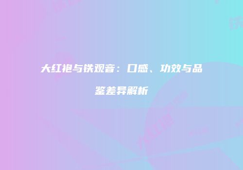 大红袍与铁观音：口感、功效与品鉴差异解析