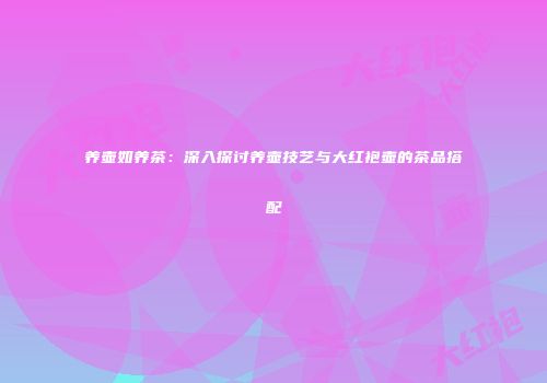 养壶如养茶：深入探讨养壶技艺与大红袍壶的茶品搭配