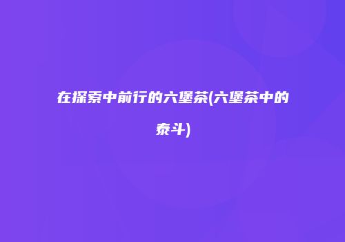 在探索中前行的六堡茶(六堡茶中的泰斗)