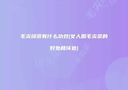 毛尖绿茶有什么功效(女人喝毛尖茶的好处和坏处)