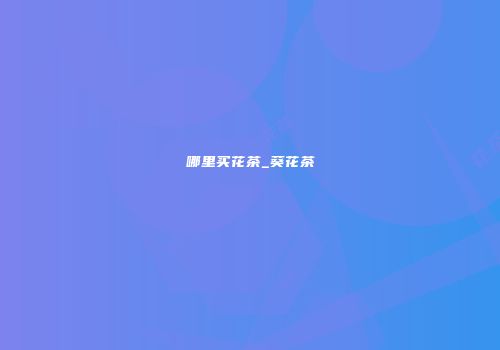 哪里买花茶_葵花茶