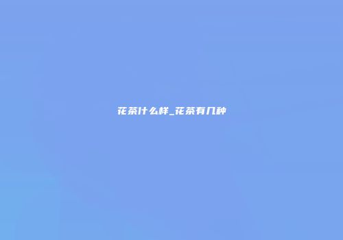 花茶什么样_花茶有几种