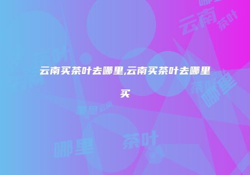 云南买茶叶去哪里,云南买茶叶去哪里买