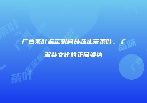 广西茶叶鉴定机构品味正宗茶叶，了解茶文化的正确姿势