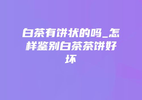 白茶有饼状的吗_怎样鉴别白茶茶饼好坏
