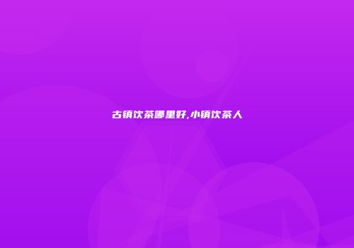 古镇饮茶哪里好,小镇饮茶人