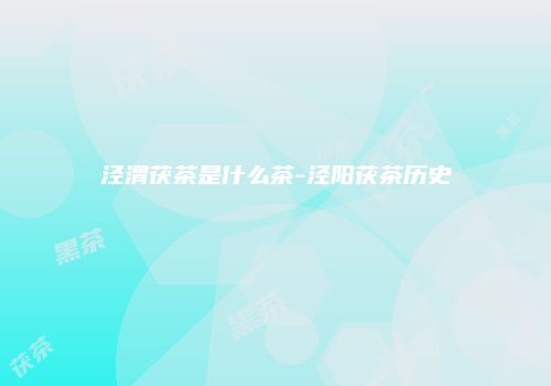 泾渭茯茶是什么茶-泾阳茯茶历史