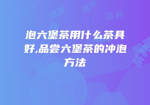 泡六堡茶用什么茶具好,品尝六堡茶的冲泡方法