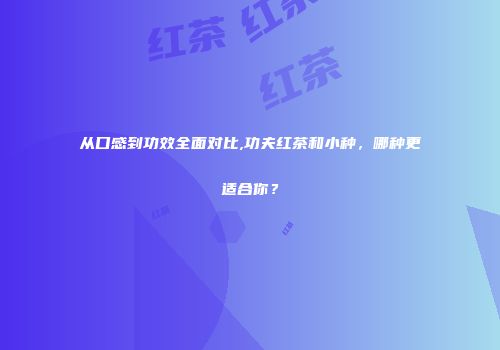 从口感到功效全面对比,功夫红茶和小种，哪种更适合你？