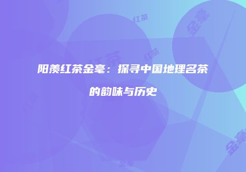 阳羡红茶金毫：探寻中国地理名茶的韵味与历史