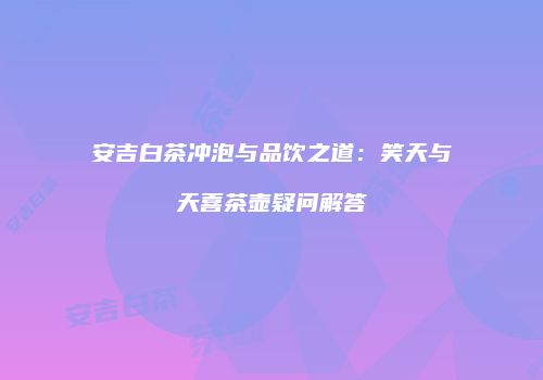 安吉白茶冲泡与品饮之道：笑天与天喜茶壶疑问解答