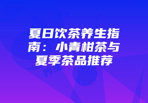 夏日饮茶养生指南：小青柑茶与夏季茶品推荐