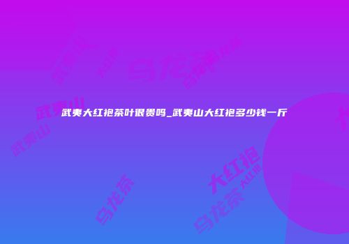 武夷大红袍茶叶很贵吗_武夷山大红袍多少钱一斤