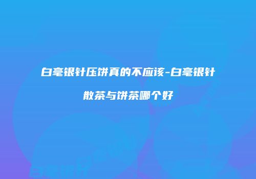 白毫银针压饼真的不应该-白毫银针散茶与饼茶哪个好