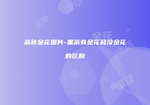 茶砖金花图片-黑茶有金花和没金花的区别