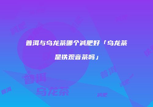 普洱与乌龙茶哪个减肥好「乌龙茶是铁观音茶吗」