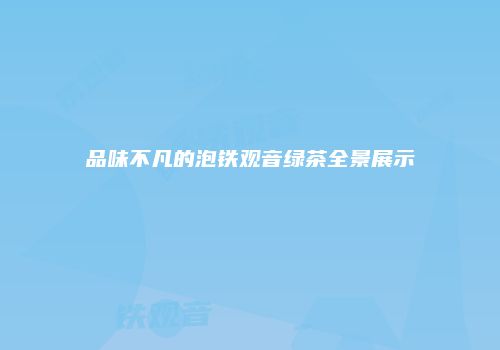 品味不凡的泡铁观音绿茶全景展示