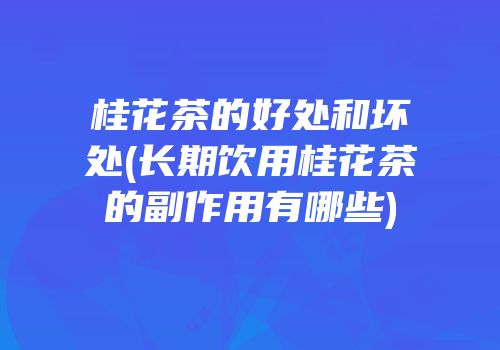 桂花茶的好处和坏处(长期饮用桂花茶的副作用有哪些)