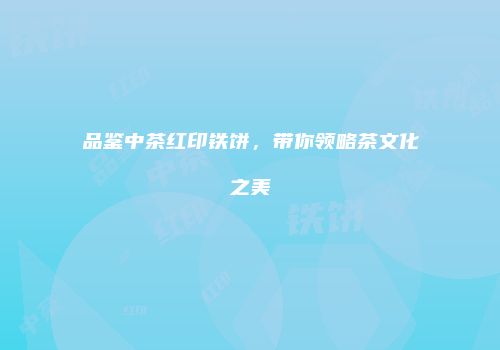 品鉴中茶红印铁饼，带你领略茶文化之美