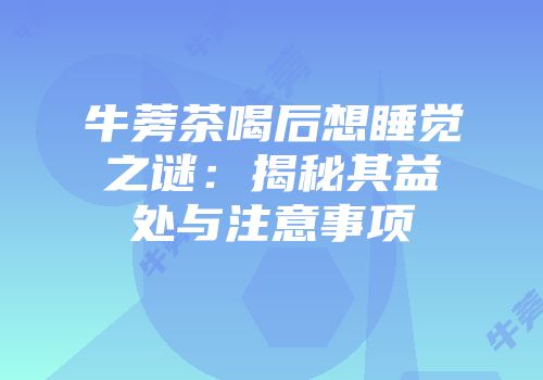 牛蒡茶喝后想睡觉之谜：揭秘其益处与注意事项