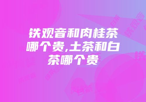 铁观音和肉桂茶哪个贵,土茶和白茶哪个贵