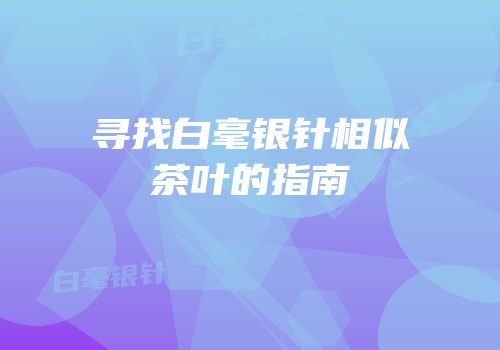 寻找白毫银针相似茶叶的指南
