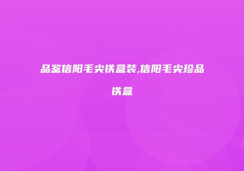 品鉴信阳毛尖铁盒装,信阳毛尖珍品铁盒