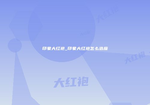 印象大红袍_印象大红袍怎么选座