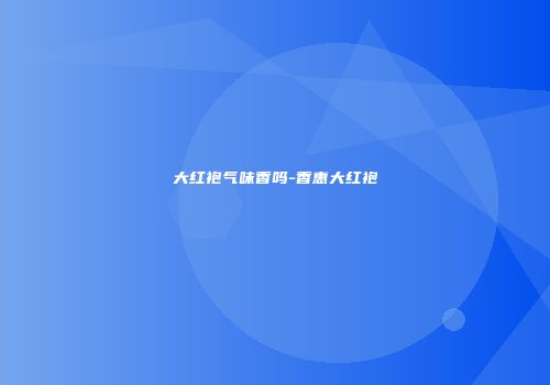 大红袍气味香吗-香惠大红袍