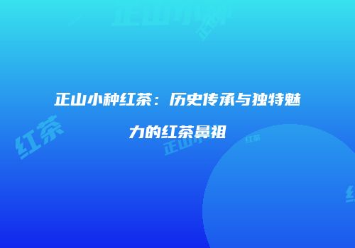 正山小种红茶：历史传承与独特魅力的红茶鼻祖