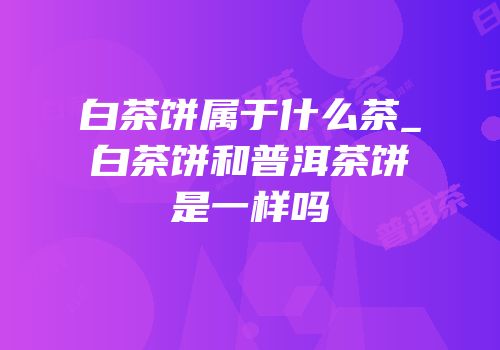白茶饼属于什么茶_白茶饼和普洱茶饼是一样吗