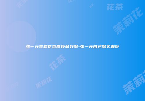 张一元茉莉花茶哪种最好喝-张一元自己喝买哪种