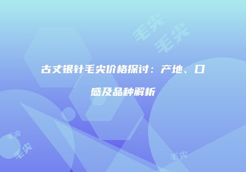 古丈银针毛尖价格探讨：产地、口感及品种解析