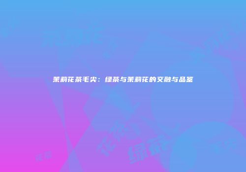 茉莉花茶毛尖：绿茶与茉莉花的交融与品鉴