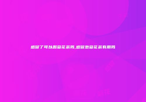 感冒了可以喝菊花茶吗,感冒泡菊花茶有用吗