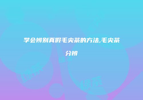 学会辨别真假毛尖茶的方法,毛尖茶分辨