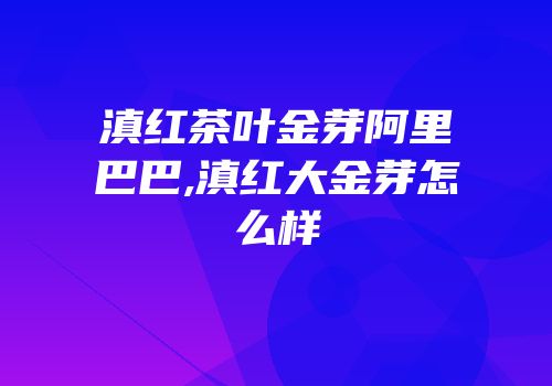 滇红茶叶金芽阿里巴巴,滇红大金芽怎么样