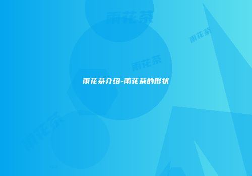 雨花茶介绍-雨花茶的形状