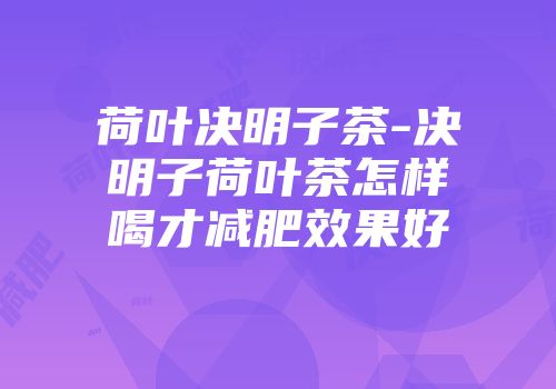 荷叶决明子茶-决明子荷叶茶怎样喝才减肥效果好