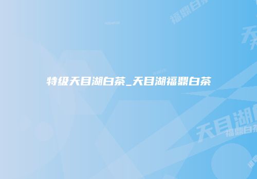 特级天目湖白茶_天目湖福鼎白茶